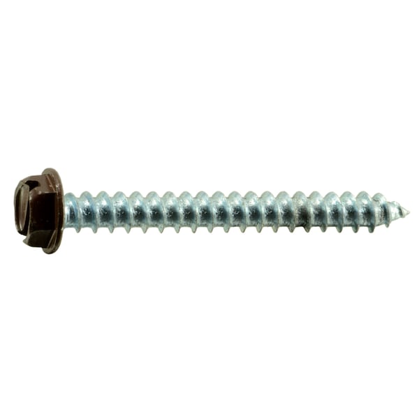 Midwest Fastener Sheet Metal Screw, #8 x 1-1/2 in, Painted Steel Flange Hex Head Slotted Drive, 25 PK 37984 - main